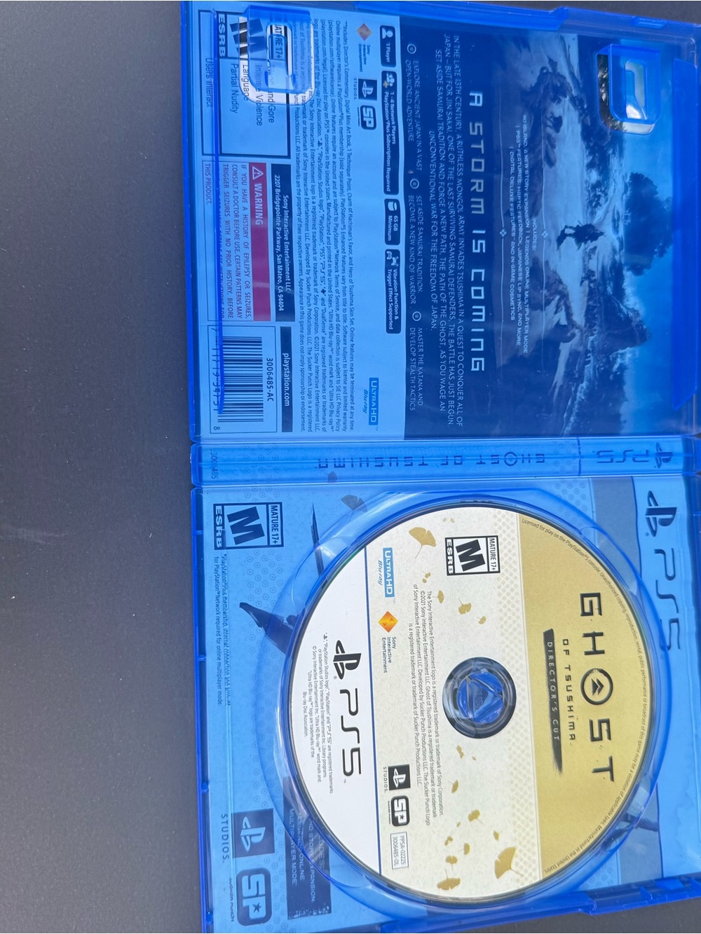 Sony PS5 Ghost of Tsushima Director's Cut — Gold Disc, Blue Case - Picture 4 of 6